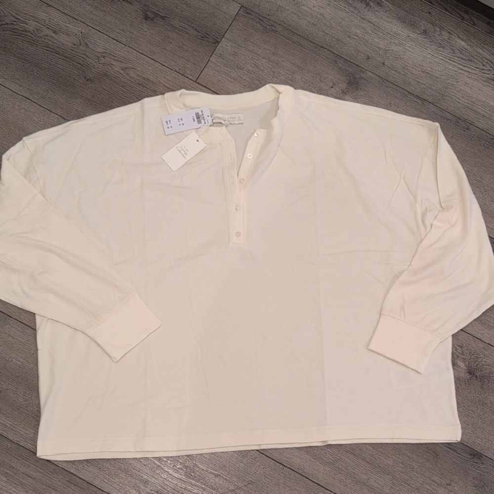 Women Cream Long Sleeve Shirt
